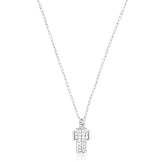 Milan cross necklace (silver)