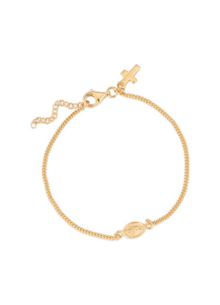 Mini Mary rosary bracelet (gold)