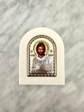 Mini Christ icon with white border