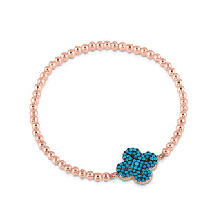 Large clover nano bracelet in rose gold