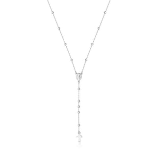 Rosary necklace silver (shorter version)