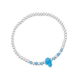 Hamsa opalite star bracelet silver