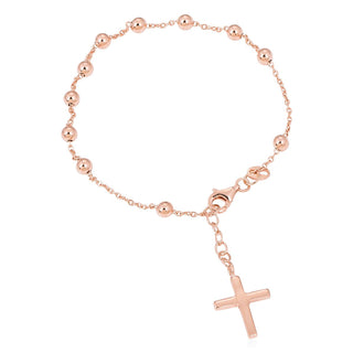 Rosary ball bracelet rose