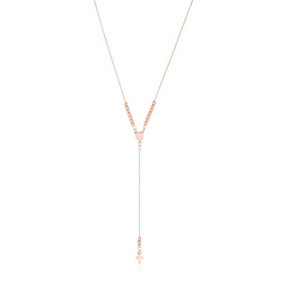 New rosary necklace rose gold