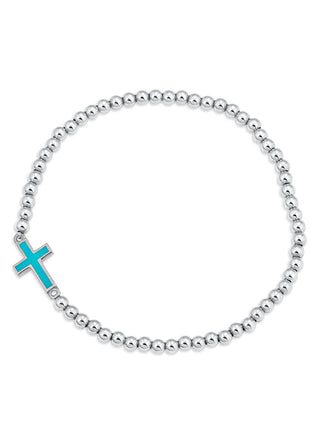 Cross faith bracelet in silver