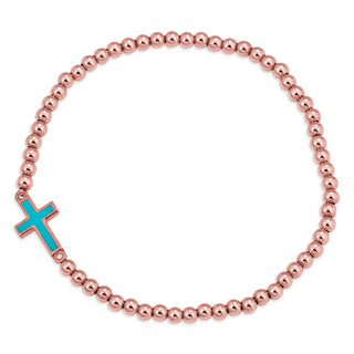 Cross faith bracelet (rose gold)