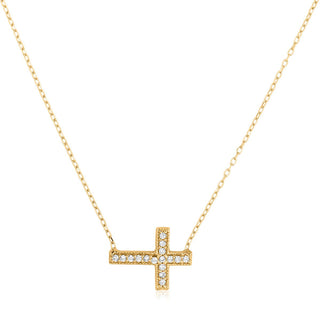 Millie cross necklace (gold)