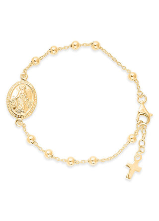 Mary rosary bracelet in gold