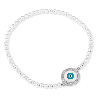 Paros eye ball bracelet silver