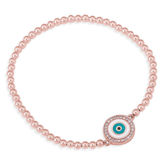 Paros eye bracelet in rose gold filled