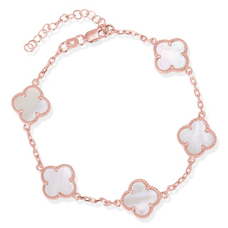 Five clover bracelet in rose gold