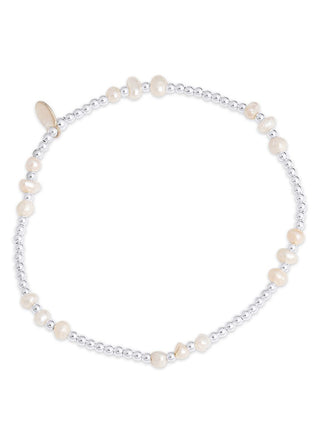 Three pearl sterling silver bracelet