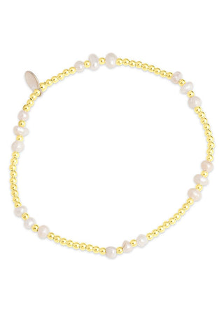 Three pearl gold filled bracelet