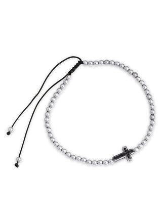 Double cross bracelet silver