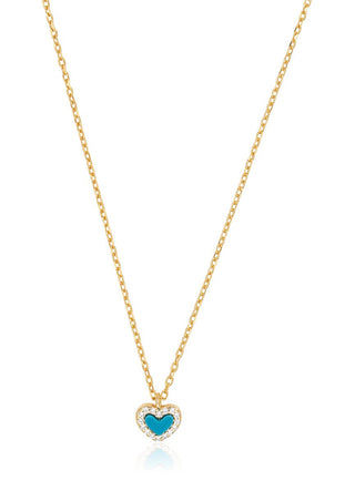 Heart necklace (blue)