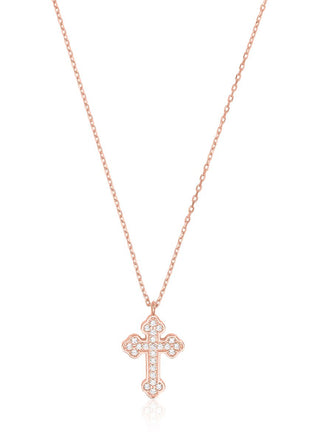 Arianna cross necklace (rose gold)