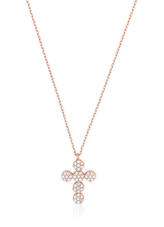 Phoebe cross necklace (rose gold)