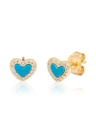 Heart earring (blue)