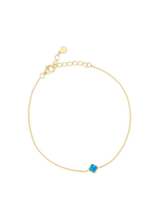 Mini opalite clover bracelet in blue