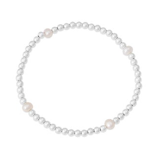 Pearl one bracelet silver