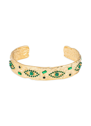 Emerald eye cuff