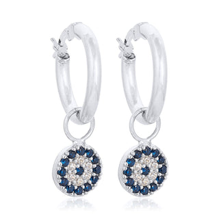 ELISA EYE DROP EARRINGS SILVER