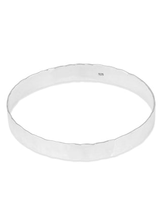 Flat hammered bangle