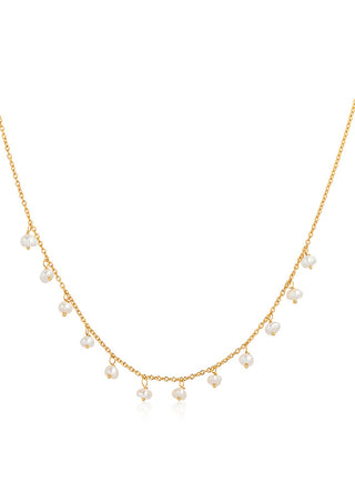 Selene Pearl necklace (gold)