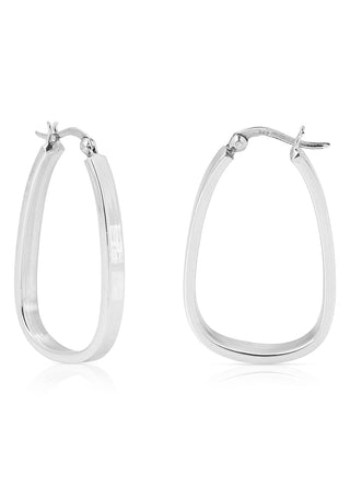 Rina oblong hoop silver