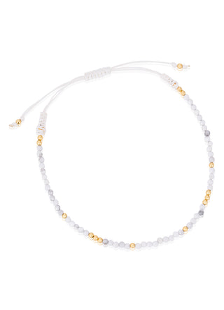 Grecian white howlite cord bracelet