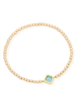 Lucky clover bracelet (turq)