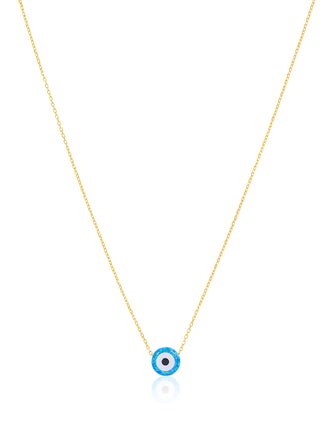 Opalite eye necklace (gold)