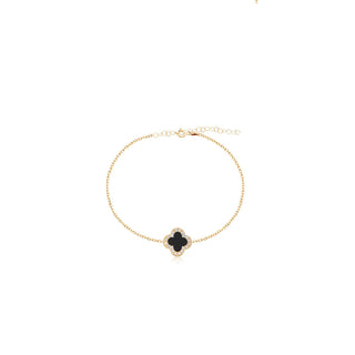 Fortuna bracelet black (gold plating)