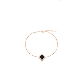 Fortuna Bracelet black (rosegold)