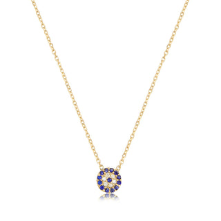 Small blue eye necklace in GOLD