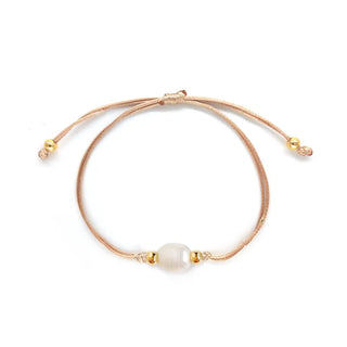 One pearl cord bracelet