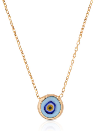 Elaine eye necklace (light blue)