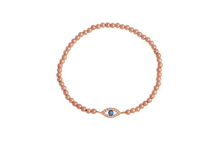 Small slant eye bracelet in rose gold