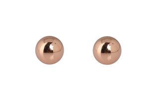 Round solid earrings in rose gold