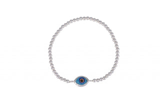 Rhodes eye bracelet (silver)