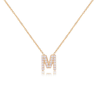 Mini Alphabet diamonte Necklaces