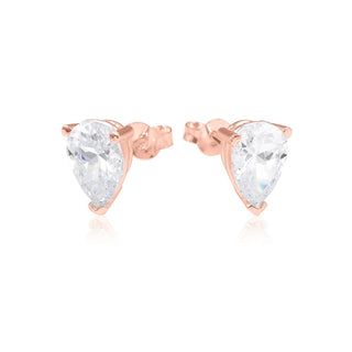 Pear shape stud earring (rose gold)