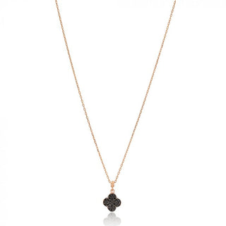 Black clover necklace (rose gold)