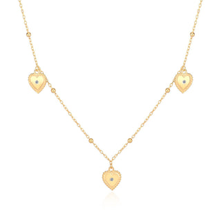 Santorini island necklace (gold)