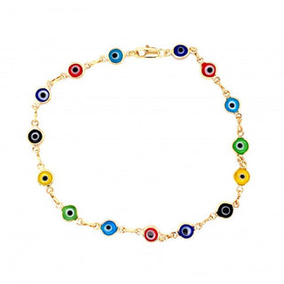 Colourful eye anklet