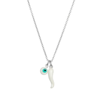 Cornicello Necklace White with eye