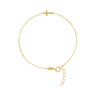 9kt Gold Cross bracelet