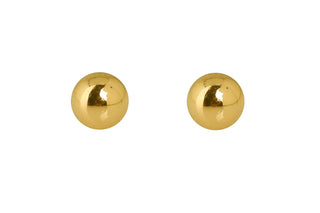 Round solid earrings in gold