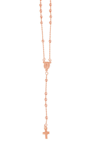 Rosary necklace rose gold