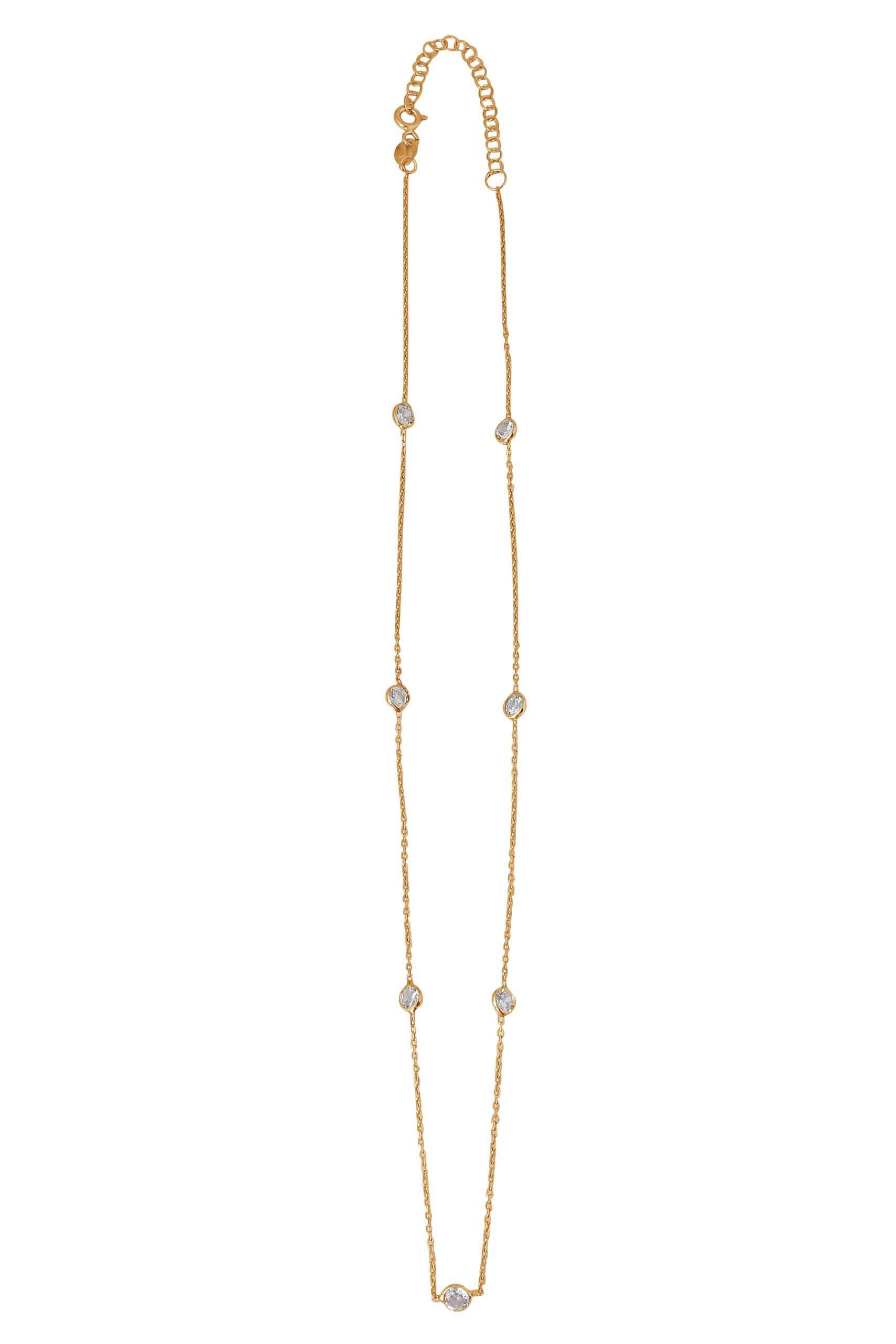 Diamonte chain necklace in gold – Opa Designs